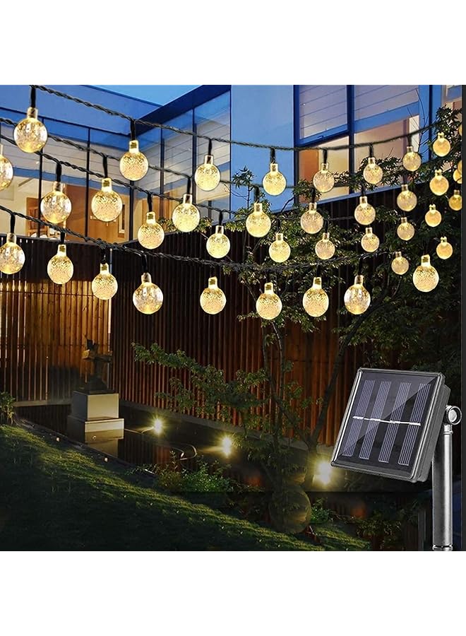 Solar String Lights Outdoor 30 Led Crystal Ball Fairy Waterproof Powered For Garden Home Party Gazebo Lawn Patio Warm White - Image 1