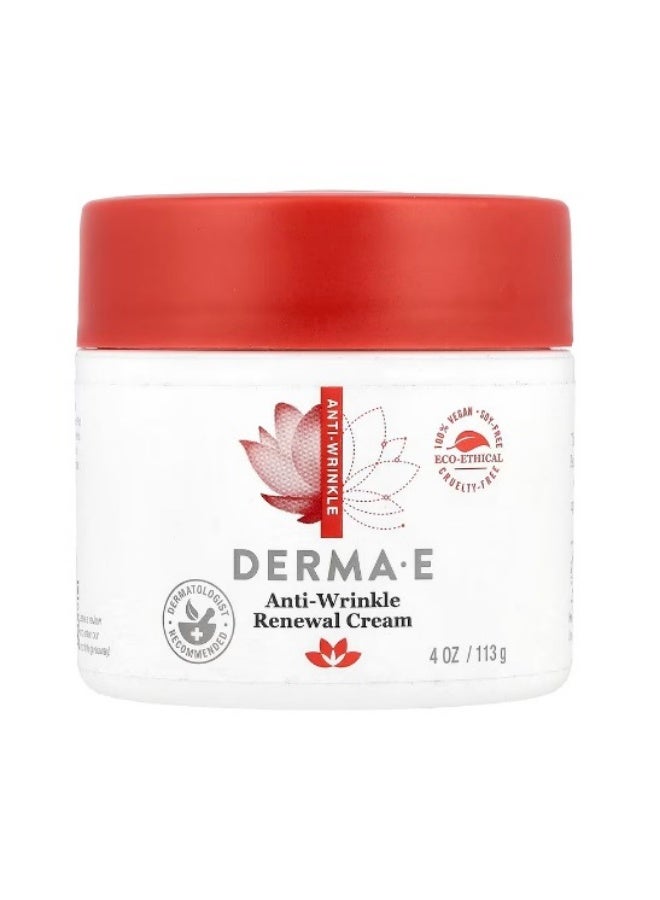 DERMA E, Anti-Wrinkle Renewal Cream, 4 oz (113 g)