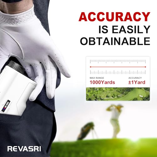 REVASRI Golf Rangefinder with Slope and Pin Lock Vibration, External Slope Switch for Golf Tournament Legal, Rangefinders with Rechargeable Battery 1000YDS Laser Range Finder - Image 5