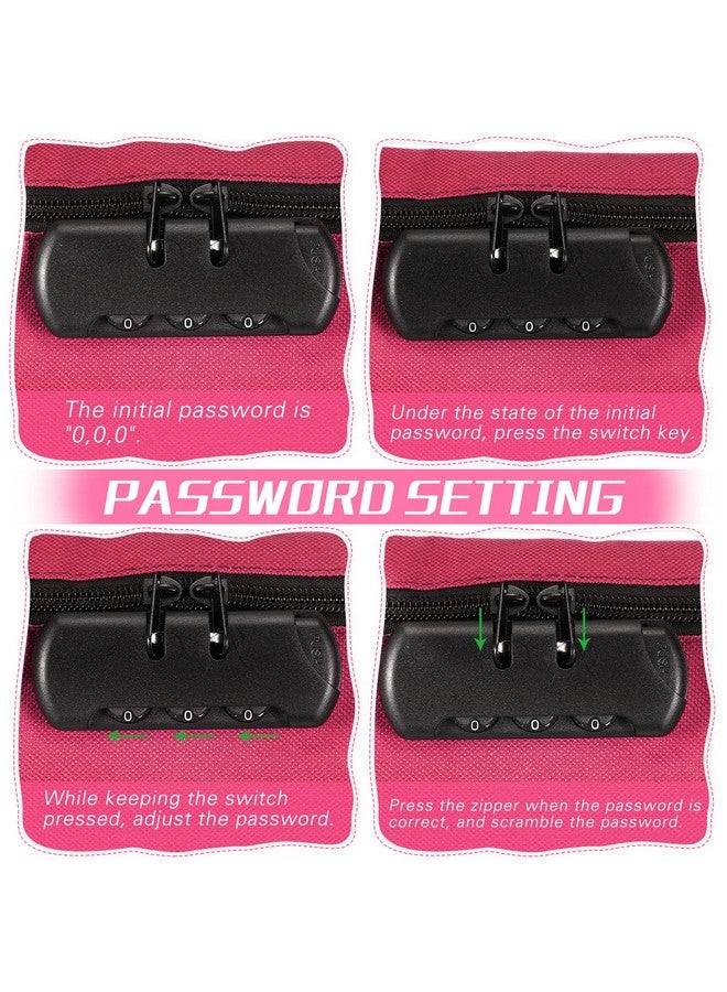 LEIFIDE 6 Pcs Money Bag With Lock 11 X 5.5 Inches Locking Accessories Pouch Lockable Bag Locking Storage Bag Cash Bag With Lock And Zipper Closure For Storing Coins Checks Documents (Colorful Oxford Cloth) - Image 4