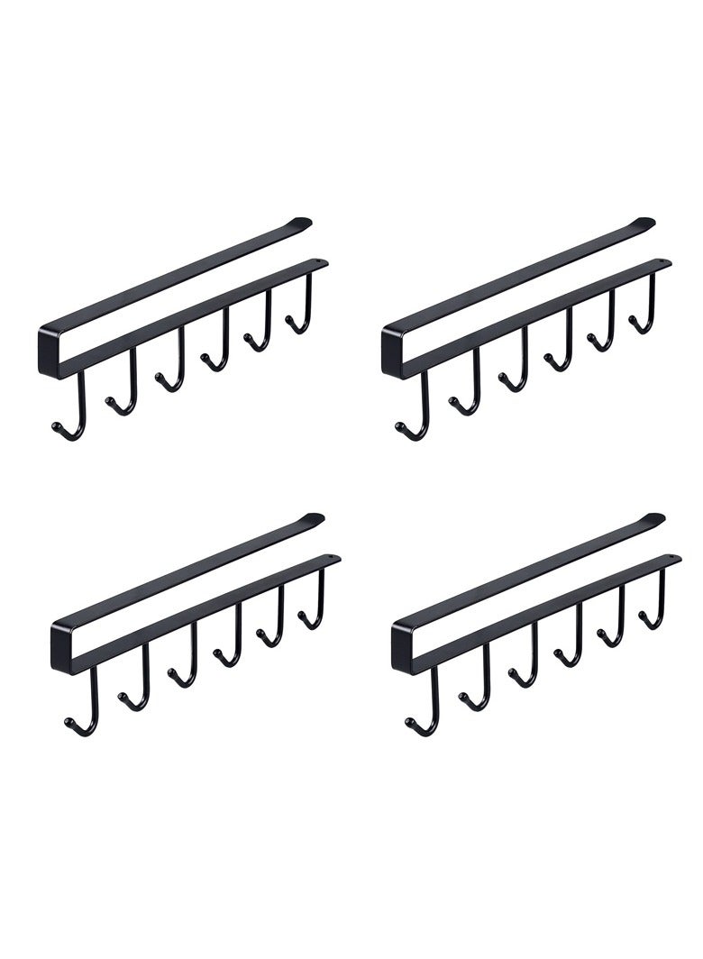 Hooks Cup Holder Hanger Under Cabinet Hang Kitchen Cabinet Under Shelf Storage Rack Organizer - Image 1