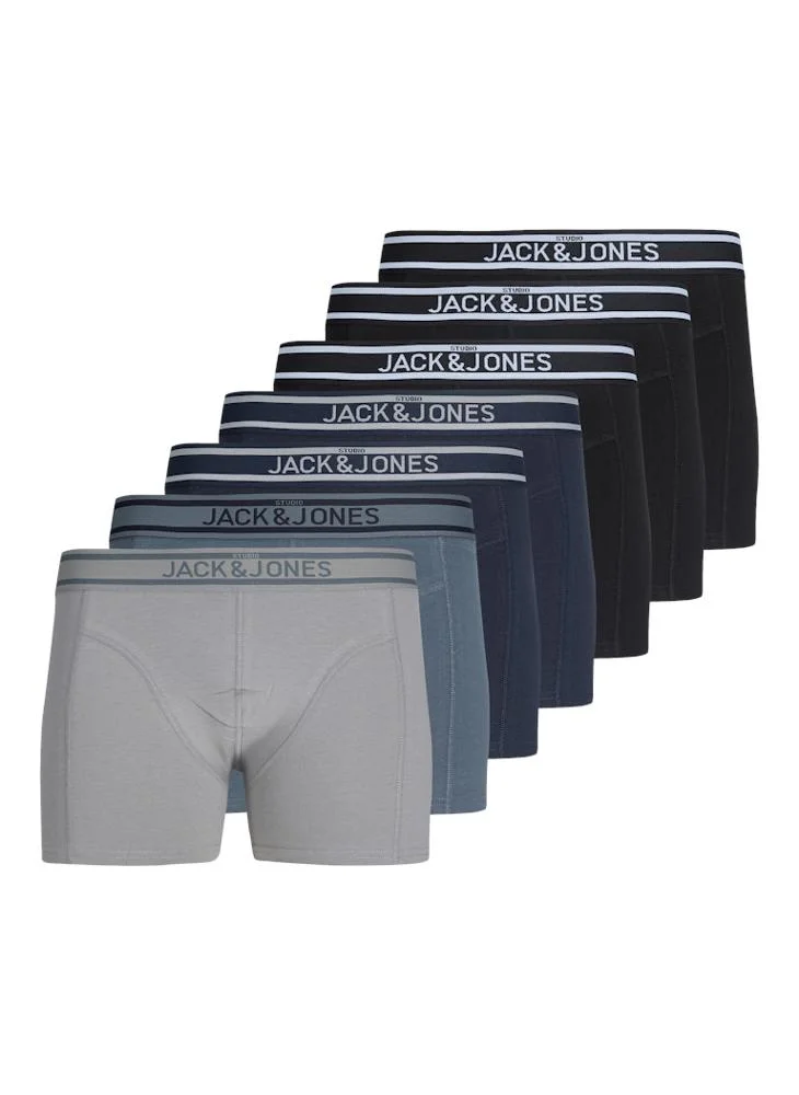 Jack & Jones Junior Kids 7 Pack Jacjohn Solid Trunks
