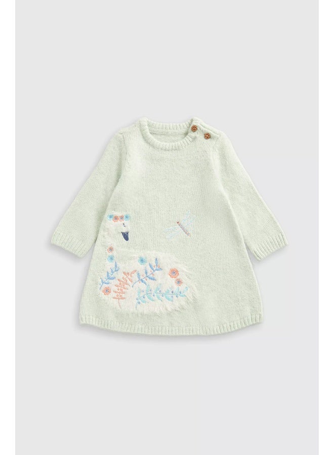 mothercare Swan Knitted Dress - Image 2