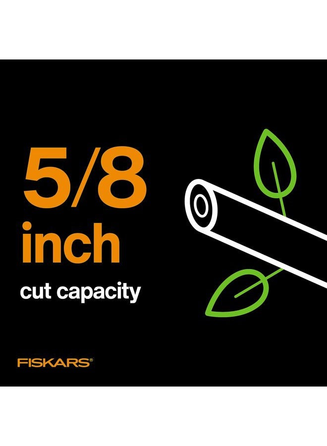 Fiskars مقص تقليم بypass، سعة قطع 5/8 بوصة، مقص يدوي SoftGrip للأيدي الصغيرة، الشفرة تبقى حادة مع الاستخدام المكثف مع طلاء مقاوم للصدأ ومنخفض الاحتكاك - Image 4