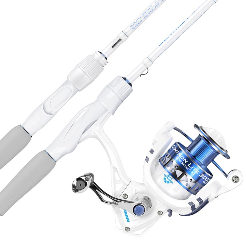 KastKing Centron Lite Spinning Fishing Reel Combo 7'0" M 3000 Reel White - Image 1