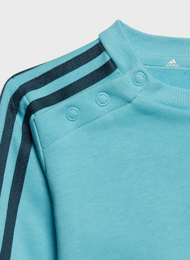 adidas طقم سويت شيرت وبنطال للأطفال