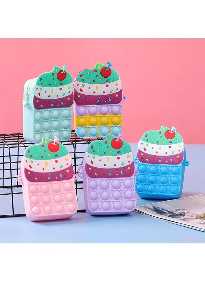 ZCM-HAPPY 3-Piece Mini Crossbody Coin Purse Silicone Stress Relief Bubble Toy  - Image 3