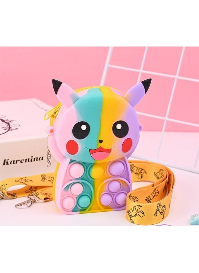 ZCM-HAPPY 3-Piece Mini Crossbody Coin Purse Silicone Stress Relief Bubble Toy  - Image 4