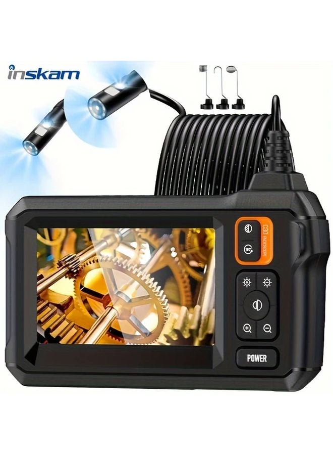 Generic Orange Dual Lens 8mm 5m Waterproof Industrial Endoscope Camera 4.3 Inch IPS LCD Screen - Image 3