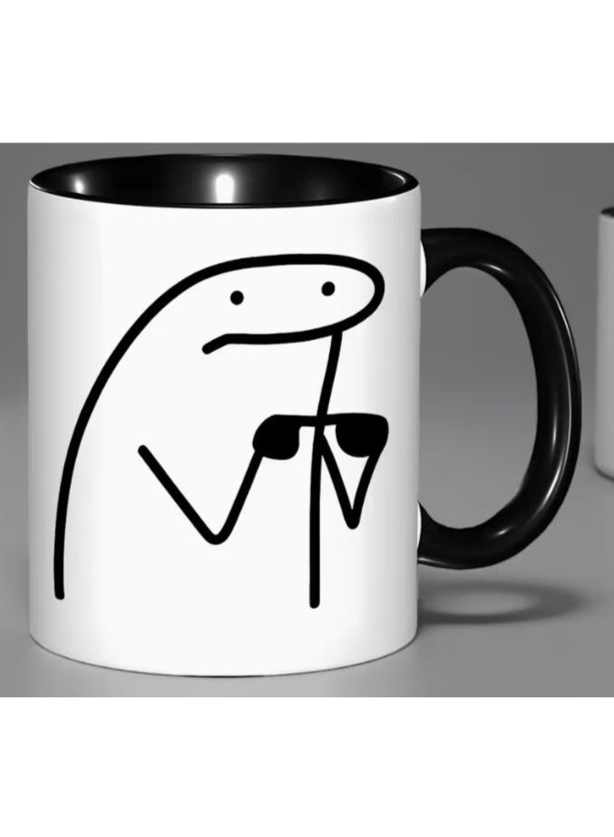 1pc Amusing Arabic Phrase Ceramic Coffee Mug, 11oz, Dishwasher Safe, Humorous Gag Gift Cup