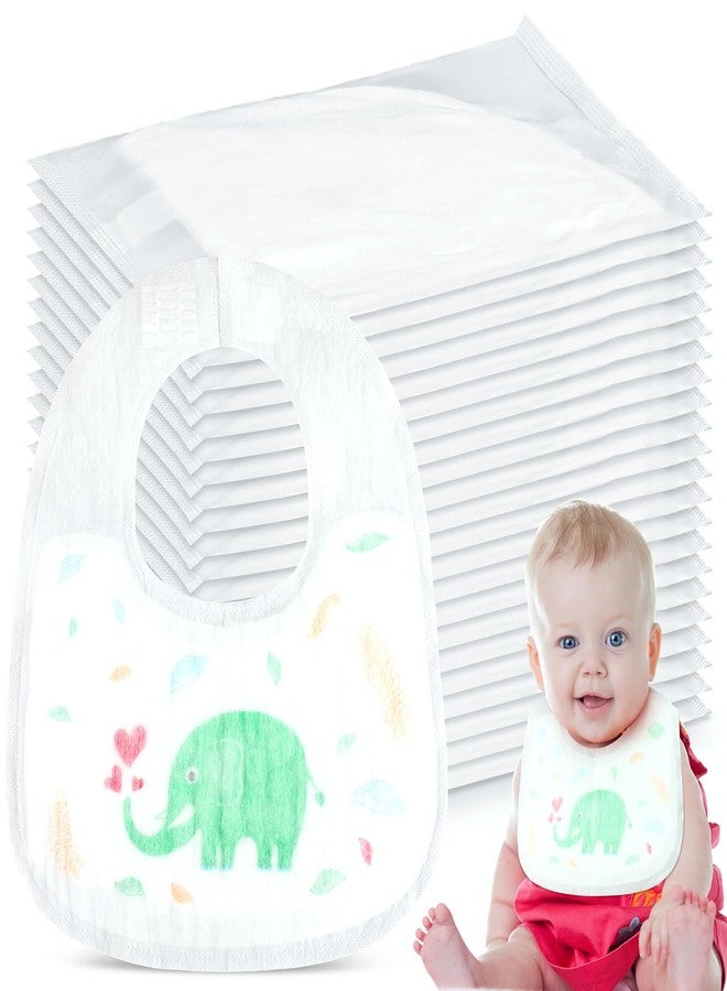 Skicuff سكيكوف 100 قطعة من المرايل القابلة للاستخدام مرة واحدة للأطفال، مخصصة للأولاد والبنات، معبأة بشكل فردي، صحية للأطفال الصغار، مناسبة للسفر والاستخدام الخارجي - Image 1