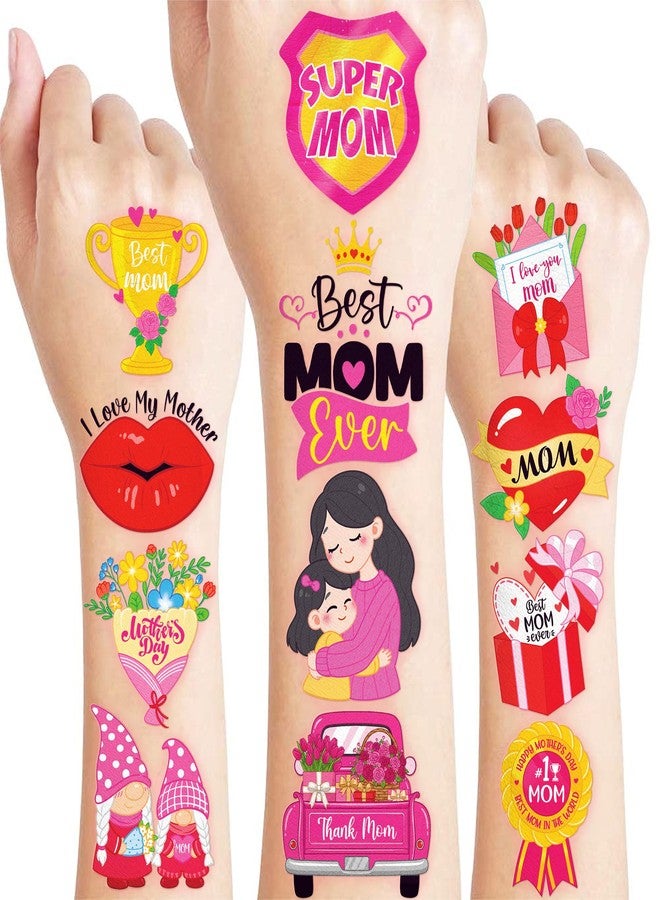 91TATTOOS 96 PCS Pre-cut Mother's Day Temporary Tattoos for Kids - Image 1