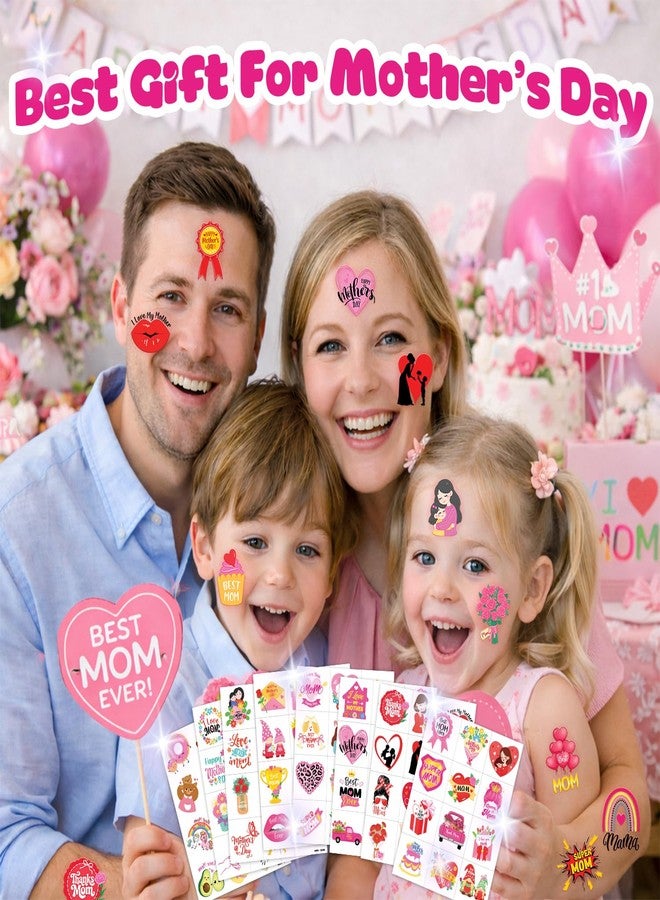 91TATTOOS 96 PCS Pre-cut Mother's Day Temporary Tattoos for Kids - Image 2