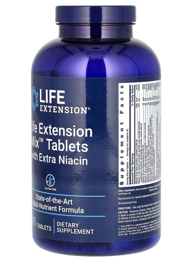 Life Extension Mix Tablets with Extra Niacin 240 Tablets - Image 2