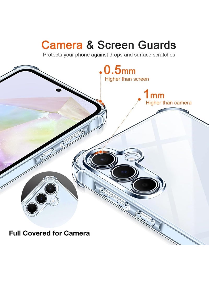 Case Compatible with Samsung Galaxy A15 5G, Cover Silicone Transparent TPU Gorilla Anti-shock Protector Camera Shockproof Corners - ClearCase Compatible with Samsung Galaxy A55 5G, Cover Silicone Transparent TPU Gorilla Anti-shock Protector Camera Shockproof Corners - Clear - Image 3
