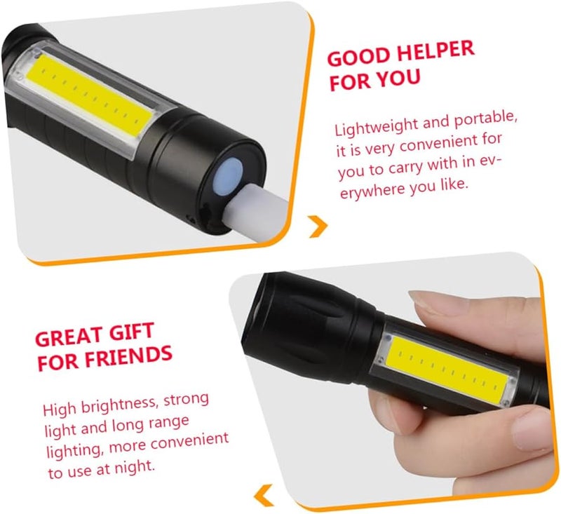 Rechargeable 3W Portable COB LED Flashlight High Brightness for Camping Outdoor Home Use - Image 5
