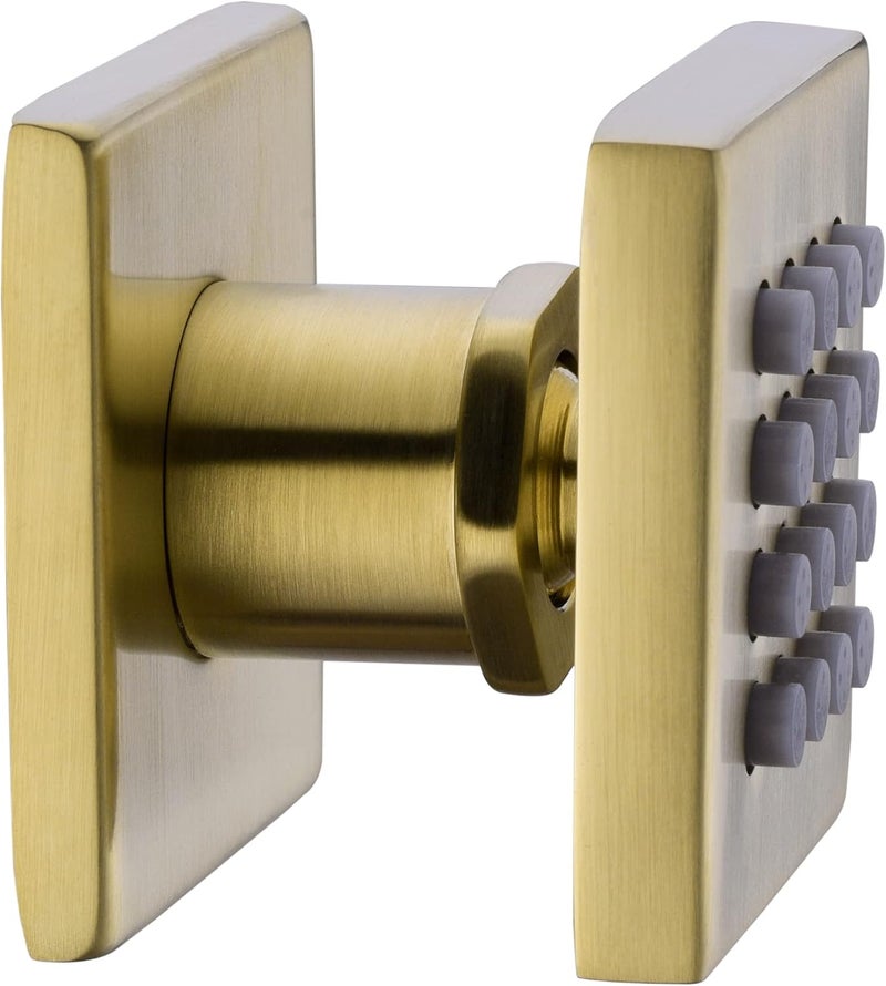 orhemus Brass Body Spray Shower Jet - High Pressure Massage Side Sprayer Spa System Shower Set Adjustable Wall Mounted, Square Brushed Gold Brass Finish - Image 2