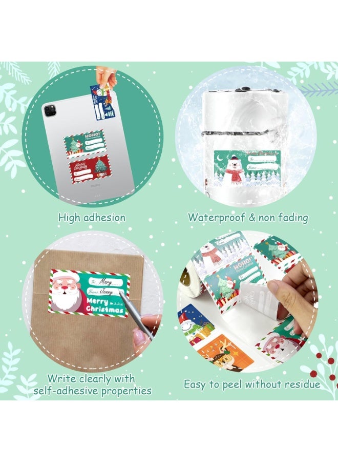 500 PCS Christmas Gift Tags - Gift Tags for Christmas Presents - Christmas Gifts for Women Men Kids - Christmas Wrapping Paper - Christmas Decorations - Christmas Gift Bags (2.95 x 1.6 Inch) - Image 3