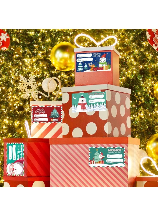 500 PCS Christmas Gift Tags - Gift Tags for Christmas Presents - Christmas Gifts for Women Men Kids - Christmas Wrapping Paper - Christmas Decorations - Christmas Gift Bags (2.95 x 1.6 Inch) - Image 5