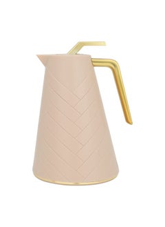 Alsaif Gallery Glory Pro Thermos Light Brown Golden Handle 0.5L  - Image 1