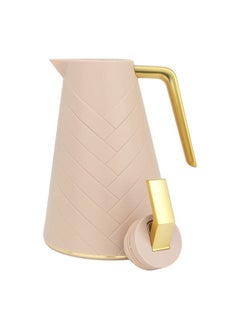 Alsaif Gallery Glory Pro Thermos Light Brown Golden Handle 0.5L  - Image 5