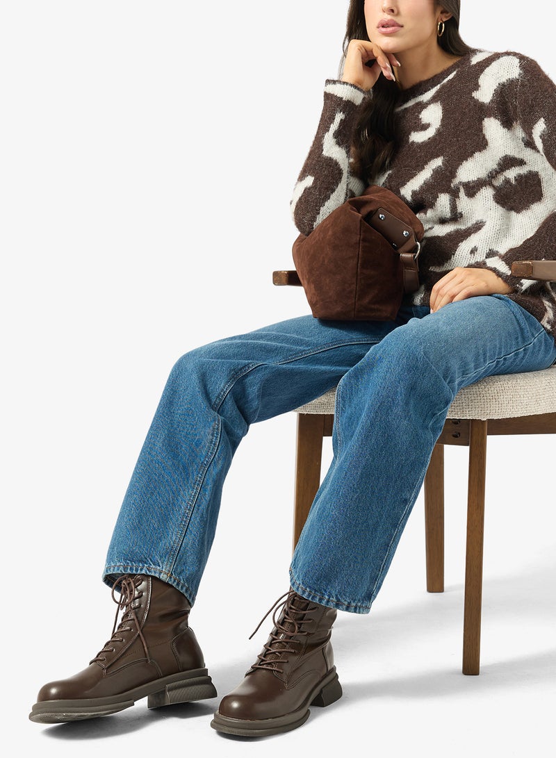 Ginger Lace Up Combat Boots