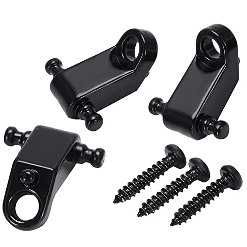 JD.Moon Electric Guitar String Retainers Tree Standard Roller String Guides Pack of 2pcs (3 Pcs Black) - Image 4