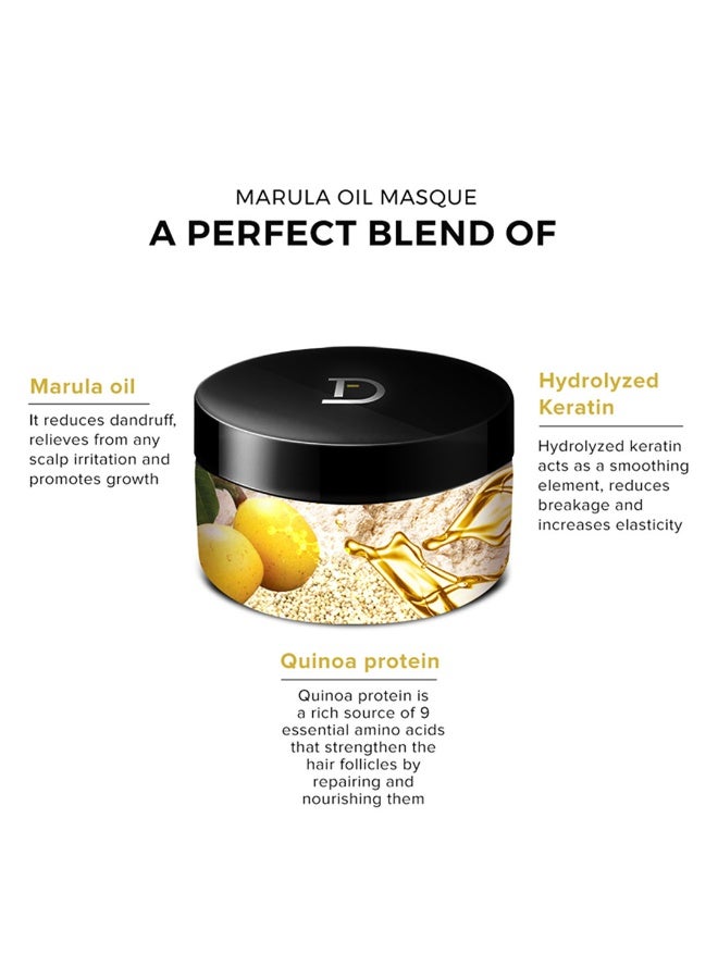 De Fabulous Marula Oil Miracle Repair Masque With Quinoa - 250ml | Deep Conditioning Hair Treatment | Marula Oil & Quinoa Protein for Dry, Frizzy & Damaged Hair | Restores Strength, Shine & Hydration - Image 2