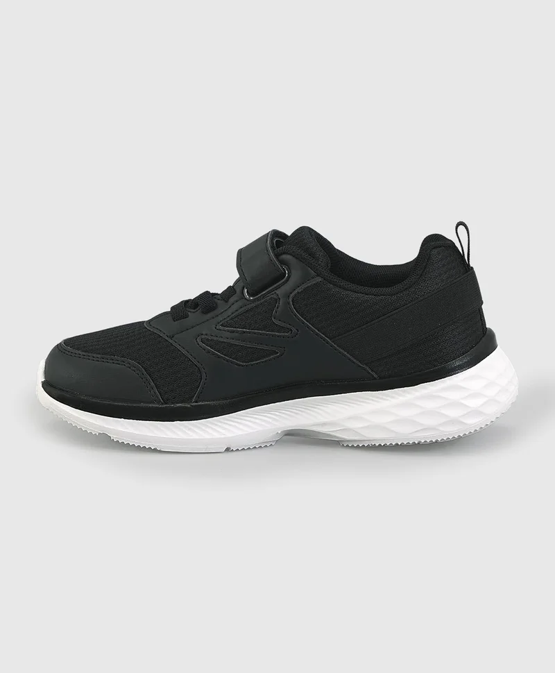 Bonfino Bonfino Panelled Hook & Loop Closure Memory Foam Shoes - Black