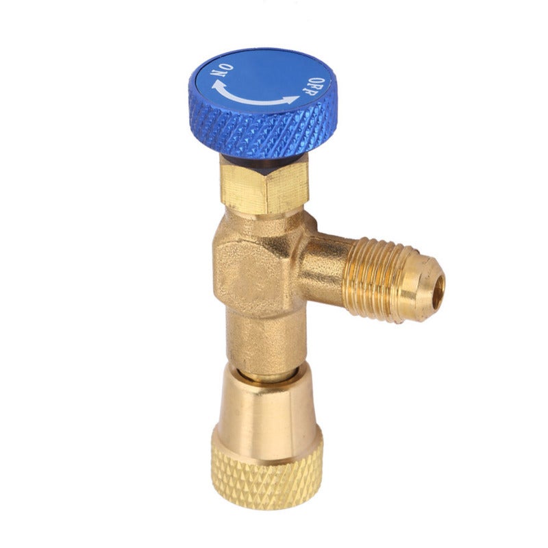 Hongsen Flow Control Valve: 1/4 Thread Brass Material - Thickened Body High Durability British System Refueling Pipe Connector for Refrigerant Servicing - Image 5