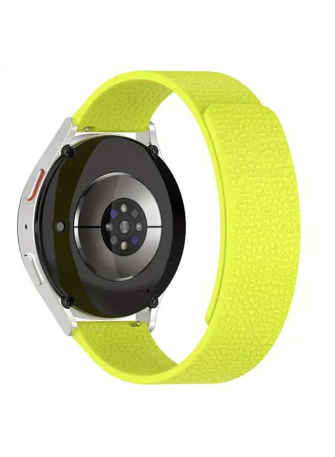 Orange 20mm Magnetic Loop Silicone Watch Strap For Men And Women Modern Design - Image 4