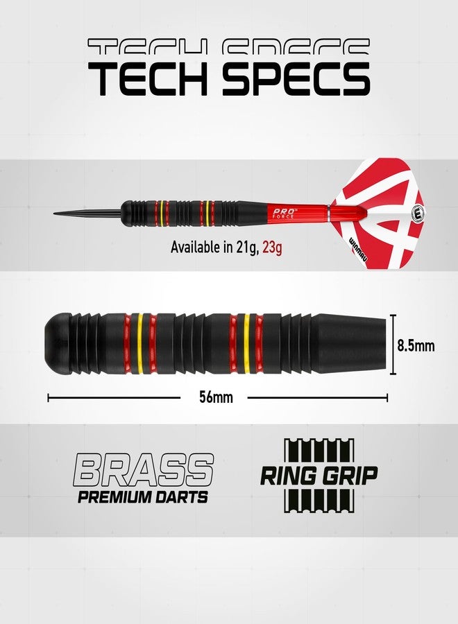 WINMAU Outrage Darts - Steel Tip Coated Brass - Twin Ring - Black (23) - Image 4