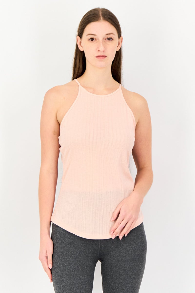 Nike تي شيرت تدريب بدون أكمام للنساء بتقنية دري فيت، وردي فاتح - Image 1