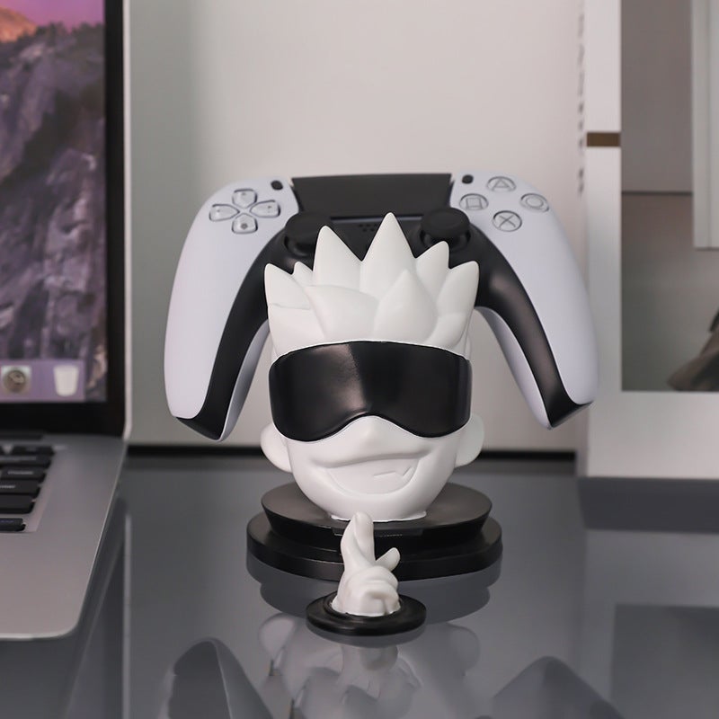 حامل كونسول Xbox/PS5، تمثال غوجو أنمي من الراتنج لتخزين ذراع التحكم، ديكور إبداعي - Image 1