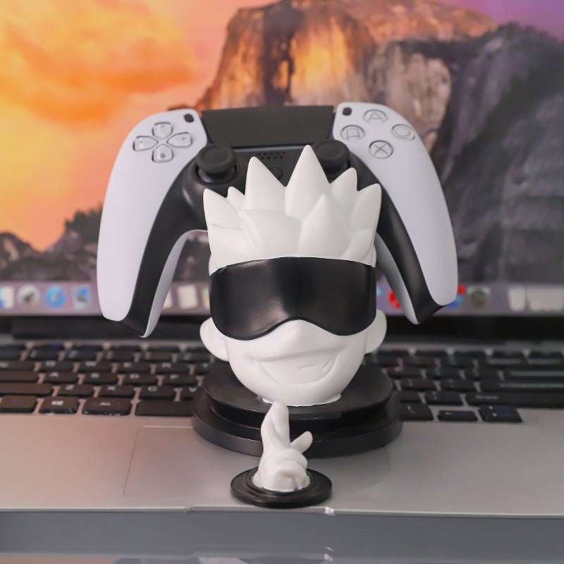 حامل كونسول Xbox/PS5، تمثال غوجو أنمي من الراتنج لتخزين ذراع التحكم، ديكور إبداعي - Image 3