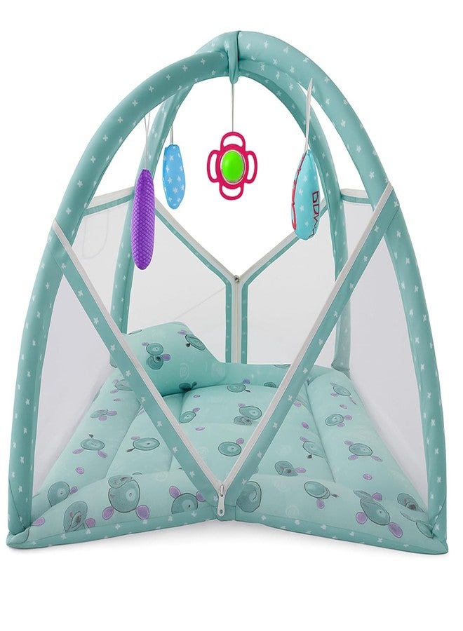 Kwitchy Baby Bedding Set New Born Bed with Mosquito Net (0-6 Months) (Green) - Image 1