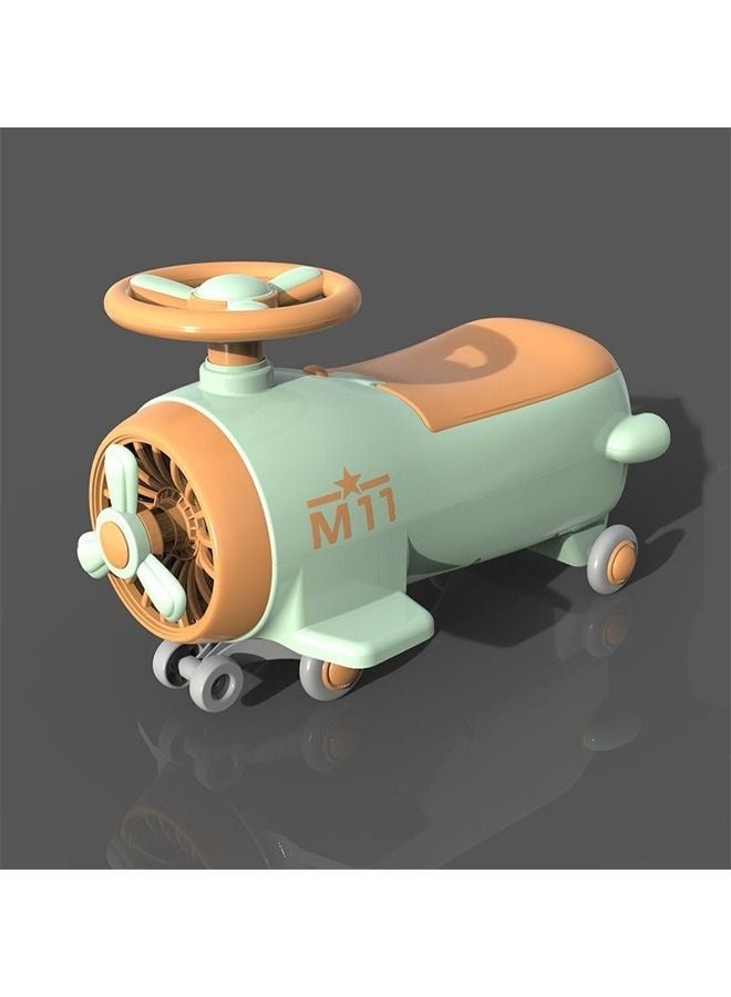 Toddler roller coaster plastic installation free anti roll over 1-3 year old roller coaster rocking car music children's twisting car - Image 1