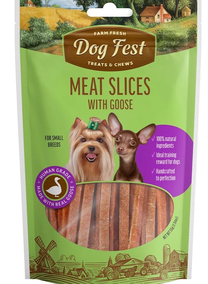 Dog Fest Slices With Goose For Small Breeds [Weight - 55g] - Image 1