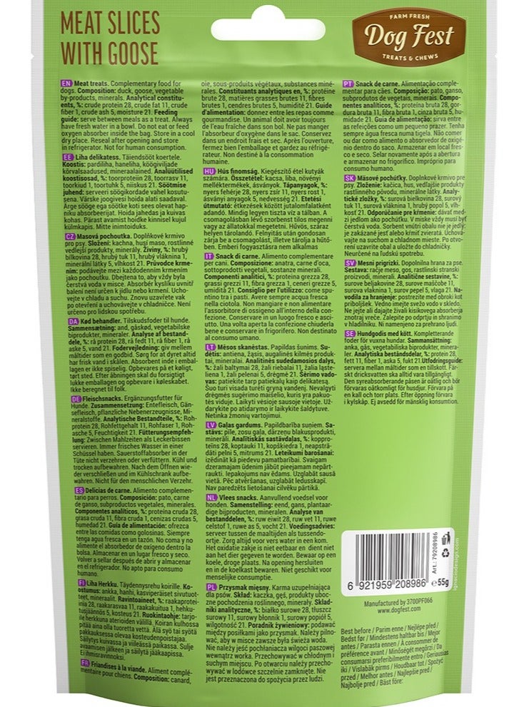 Dog Fest Slices With Goose For Small Breeds [Weight - 55g] - Image 2