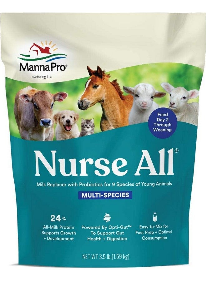 Manna Pro Nurse All MultiSpecies Milk Replacer | Great For Calves, Lambs, Goat Kids, Foals, Baby Pigs, Llamas, Alpaca Crias, Puppies & Kittens | Provides Complete Nutrition | 3.5 Lb - Image 1