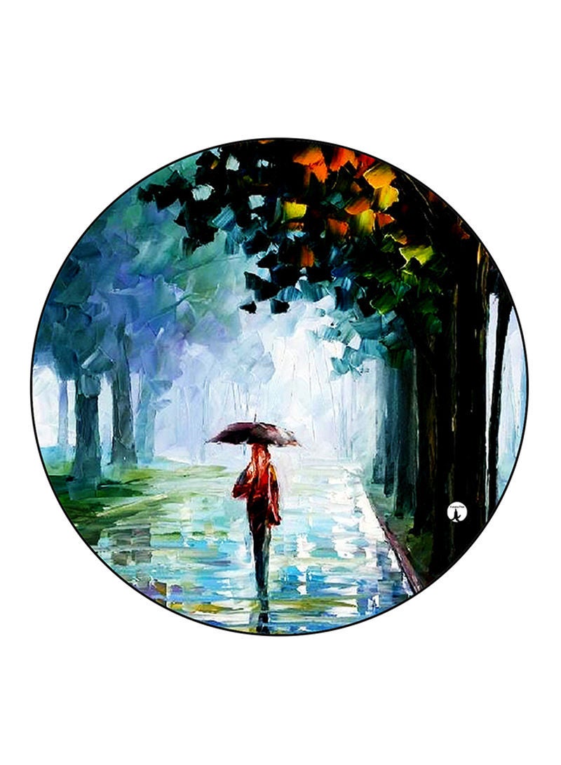 A Woman Printed Mouse Pad Multicolour