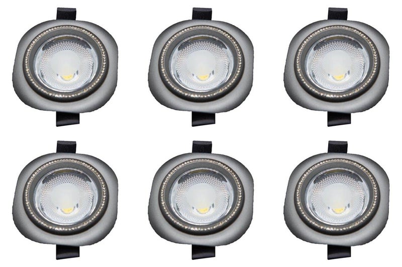 Alameer for light 5 Watt Grey Jeweled Spot - white