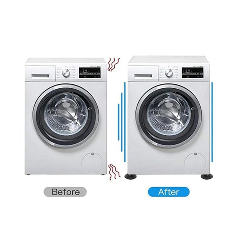 APURK APURK Washing Machine pad Washing Machine Rubber Stands Pads Anti Vibration Furniture Bed Sofa Fridge Anti Skid Home and Kitchen Improvements Items Pack of 4  - Image 5