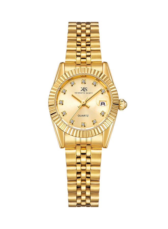 KENNETH SCOTT ساعة يد تناظرية من الفولاذ المقاوم للصدأ K22536-GBGC - Image 1