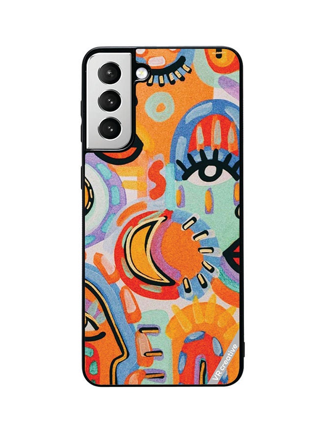 VR CREATIVE Protective Case Cover For Samsung Galaxy S22 5G Womenart Design Multicolour - Image 1
