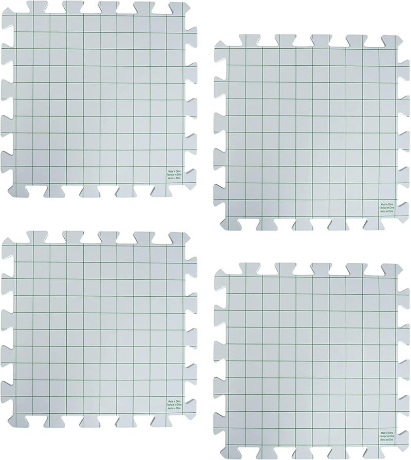 Boye Interlocking Needlepoint, Knitting, and Crochet Blocking Boards, 12'' W x 12'' L, White, 4 Pc - Image 4