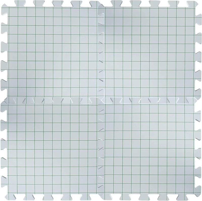 Boye Interlocking Needlepoint, Knitting, and Crochet Blocking Boards, 12'' W x 12'' L, White, 4 Pc - Image 5