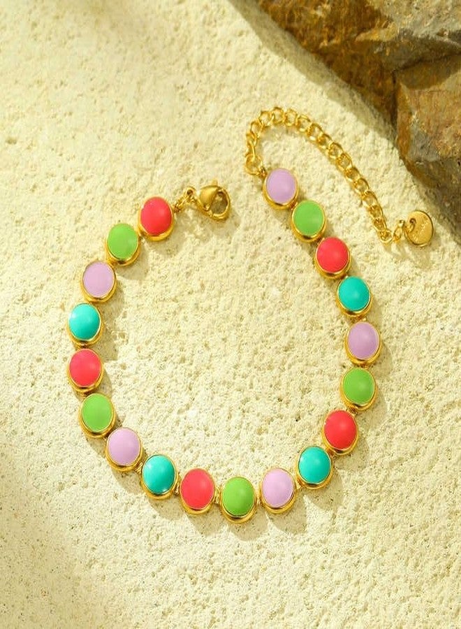 أرتوريا سوار أرتوريا للأحجار العلاجية للنساء - خرز طاقة الشاكرا مع أحجار كريمة طبيعية، لا يسبب الحساسية، لطيف على البشرة، مصنوع من الفولاذ المقاوم للصدأ، مقاوم للماء، مقاوم للتشوه، يعزز التوازن والصحة العامة - Image 4