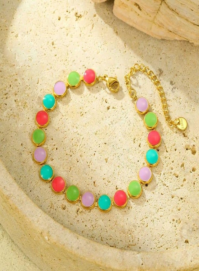 أرتوريا سوار أرتوريا للأحجار العلاجية للنساء - خرز طاقة الشاكرا مع أحجار كريمة طبيعية، لا يسبب الحساسية، لطيف على البشرة، مصنوع من الفولاذ المقاوم للصدأ، مقاوم للماء، مقاوم للتشوه، يعزز التوازن والصحة العامة - Image 3