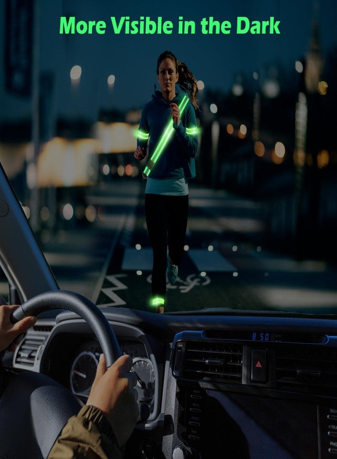 Jaxbo 5 Pcs Reflective Running Gear, High Visibility Reflective Sash for Walking at Night，Reflective Vest with Reflective Armbands,Perfect for Men, Women and Kids Walking Running Cycling - Image 3